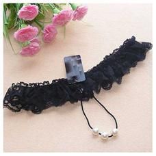 Jargeesh ® Pérolas do laço T-back das mulheres panty